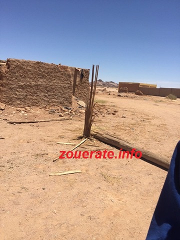 صورة لأحد الأعمدة بعد تحطمه