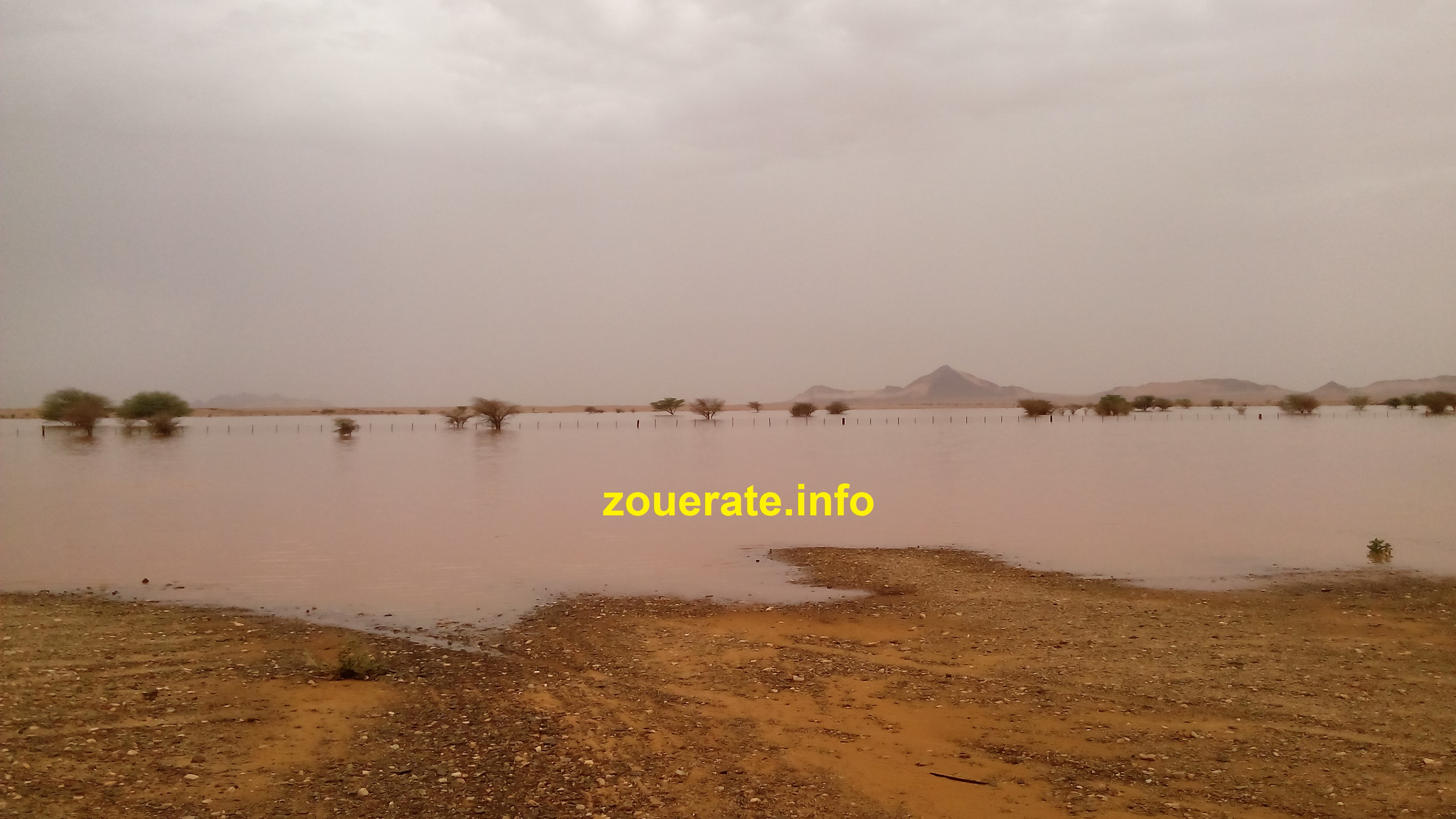 صورة لربط افديرك بعد الأمطار التي تهاطلت على افديرك خلال الأيام الماضية