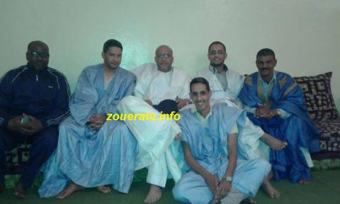 النائب حمود ولد المالحة خلال لقائه الليلة مع قادة فريق قدماء ازويرات 