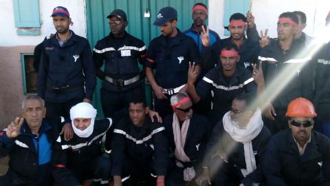 صورة لبعض عمال مصلحة الحماية المدينية "HST" في اسنيم ازويرات