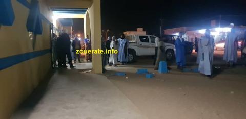صورة من وصول ضحايا الحادث الليلة الى مركز استطباب ازويرات