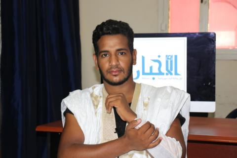 عضو المكتب التنفيذي لاتحاد الطلبة والمتدربين الموريتانيين بالجزائر الطالب محمد يحي ولد السعيد