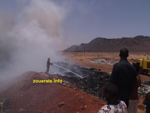 صورة المكب الجنوبي الذي منعت البلدية القاء القمامة فيه و كان يؤرق سكان حيي ادركاج والزملة بفعل عمليات الحرق المتكررة-أرشيف