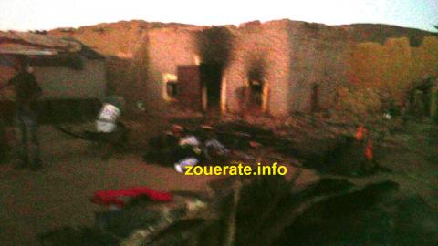 صور من آثار الحريق هذا المساء في افديرك (ونعتذر لمتصفحينا الكرام  عن ردائة الصورة)