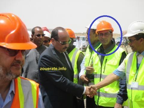 الفقيد يربان المحدد بالدائرة الزرقاء-الصورة كنا قد التقطناها أثناء زيارة الرئيس الموريتاني محمد ولد عبد العزيز لمصنع القلب 2 سنة 2015.