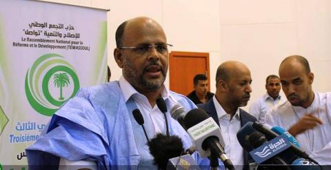محمد جميل ول منصور خلال حفل افتتاح المؤتمر الثالث لحزب تواصل