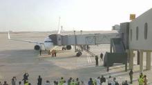 صورة الطائرة لدى وصولها اليوم مطار ام التونسي قادمة من ازويرات(الصورةمن صفحة حسن بيب)