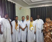 قادة الحراك خلال لقائهم اليوم مع زعيم المعارضة في موريتانيا 