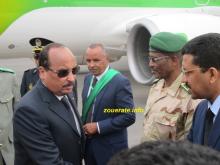 الرئيس الموريتاني خلال زيارة سابقة لازويرات (ابريل الماضي)/أرشيف