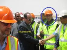 الفقيد يربان المحدد بالدائرة الزرقاء-الصورة كنا قد التقطناها أثناء زيارة الرئيس الموريتاني محمد ولد عبد العزيز لمصنع القلب 2 سنة 2015.